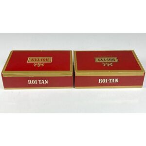 Vintage Roi-Tan Fresh Bankers & Blunts Cigar Boxes Lot of 2 American Tobacco AJ1